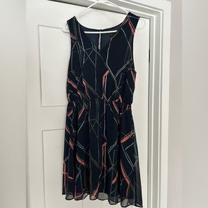 Banana Republic navy printed dress